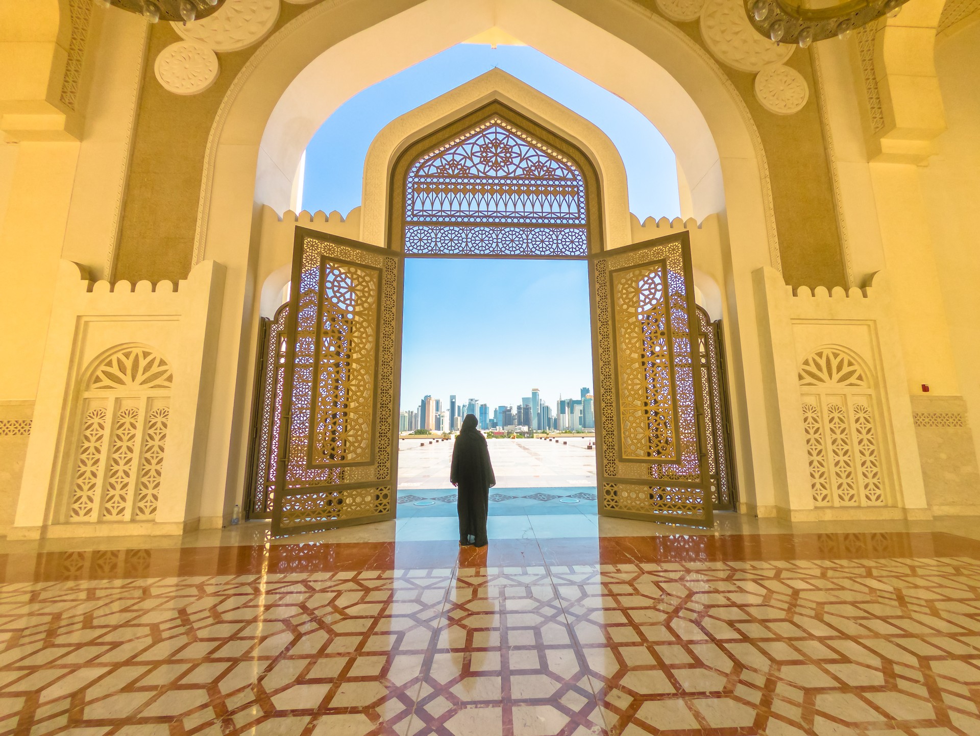 Woman at Mosque Doha